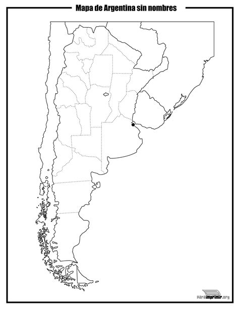 mapa de argentina sin nombres